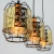Lampa wisząca metalowa czarno-złota 3-punktowa 9317/3 z serii CENTO - Lampy Elem